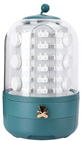 Holibanna Boîte À Bijoux Rotative En Abs - Organisateur Pratique Pour Rangement De Bijoux 36x21x21cm Design Créatif Et Durable Idéal Pour Boucles D'oreilles Anneaux Bracelets Et Colliers