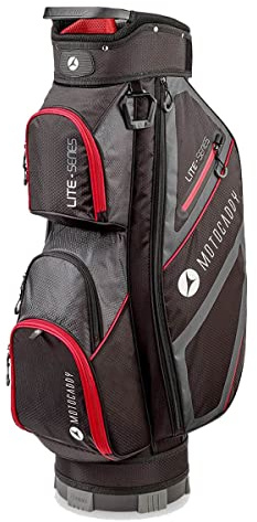 Motocaddy Unisex Lite Series 14-Wege-Golfwagentasche, Schwarz/Rot, Einheitsgröße