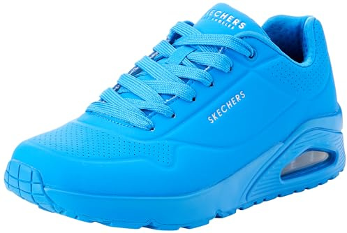 Skechers Uno Stand On Air herr Sneakers, Blue Durabuck Mesh, 43 EU