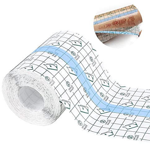 Duschpflaster Wasserfest, 15cm x 10m Rolle, Tattoo Folie Transparent | Pflaster Wasserfest zum Sport und Duschen, Tattoopflaster Wasserdicht, Wasserfeste Pflaster auf praktischer Rolle