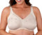Women's Cotton Blend Comfort Support Full Cup Non Padded Non Wired Embroidered Bra (Almond, 44E)