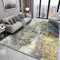 Jiyuhang Teppich Wohnzimmer 160x230 cm – Moderner Kurzflor-Teppich mit Farbverlauf und abstraktem Design. Weicher Wohnzimmerteppich geeignet für Schlafzimmer und Esszimmer (Blaugrau/Beige)