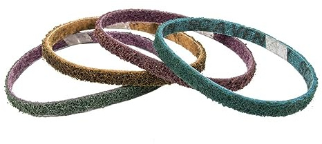 easyhaha 12 Stück Vlies-Nylon-Schleifband, 330 x 10 mm, 3/8 x 13 Zoll, grob bis, for Entgraten von Edelstahl-Metallstreifen (Color : Mix, Size : 330x10mm)