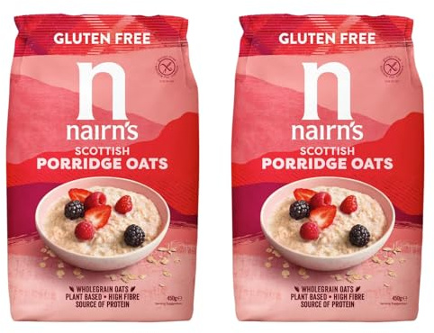 x2 Nairn's Gluten Free Real Porridge Oats 450g - The Ultimate Organic Gluten-Free Breakfast Experience