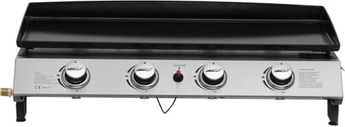 Plancha de gas 4 quemadores Jolly - 10 Kw - Gris