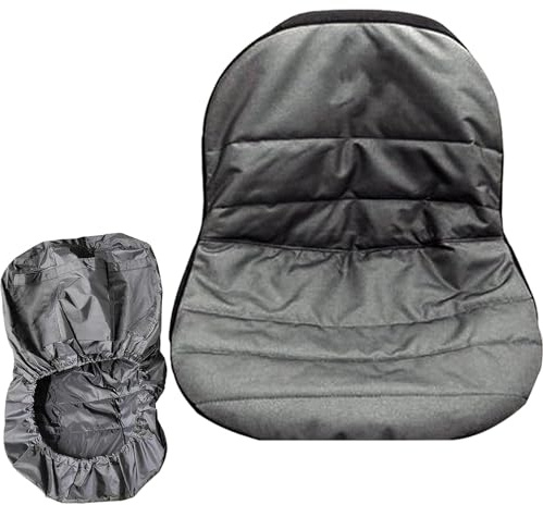 Funda para asiento de tractor – Funda de asiento para cortacésped, funda de asiento de tractor en color negro, funda de asiento impermeable de tela Oxford, accesorios de corte de césped para asiento