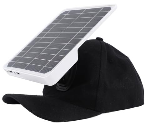 Mini Solar Panel, 20W USB Solar Panel Charger with Dual USB Ports & Baseball Cap, Portable Solar Charger for Outdoor Camping Hiking
