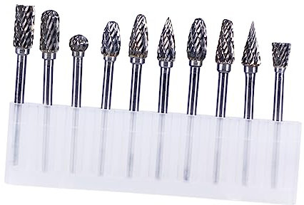 CIYODO 10stücke Teiliges Set Wolframstahl-hartmetall-rotationswerkzeugen Hartmetall-fräsern Für Oberflächenbearbeitung Entgraten Und Polieren Von Metall Und Nichtmetallwerkstoffen