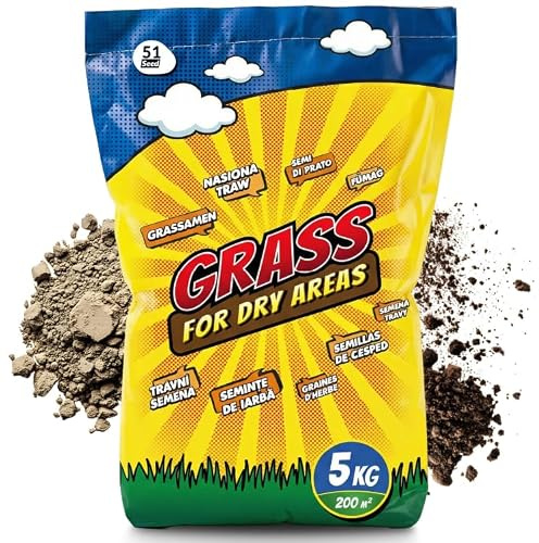 Rasensamen trockenresistent 20kg|Trockenrasen für 800m²|Neuansaat &Nachsaat | Samen Trockenheitsresistente - Rasen schnellkeimend - Grassamen verbraucht 20% weniger Wasser - Robust Gras