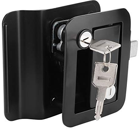Tomvorks Serrure de Porte de Camping-car, Poignée d'accès d'entrée, Bouton de Verrouillage, Intérieur et Extérieur pour Caravane de Camping-car
