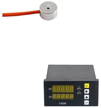 PMZZHUPVR Mini-Wägezellensensor mit Anzeigeanzeige, Druck- und Zugkraftmesszellen zur Kraftmessung 5 kg, 10 kg, 20 kg, 30 kg, 50 kg(0-10KG and Indicator)