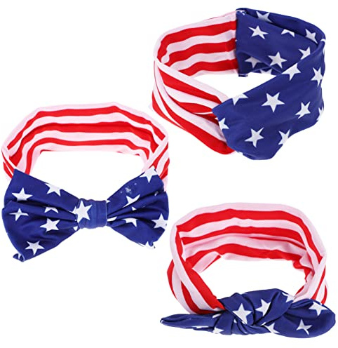 UPKOCH Fascia Per Per Neonati - 3 Fasce Per Neonati Con Bandiera Americana Morbida Ed Elastica Per Neonati