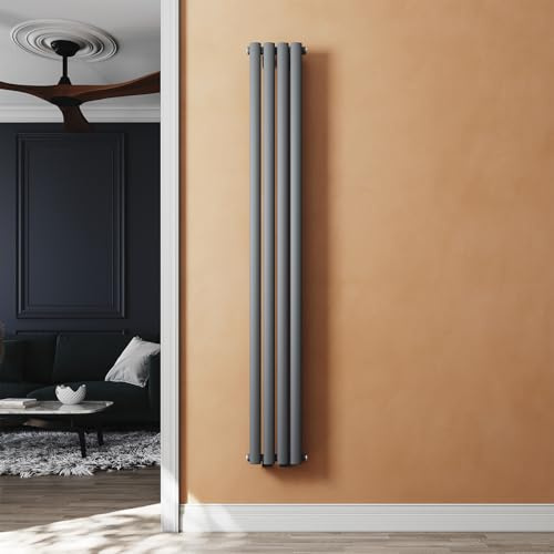 SUNXURY Badheizkörper 239x1800mm Design Röhrenheizkörper Vertikal Paneelheizkörper Einlagig Heizkoerper Anthrazit