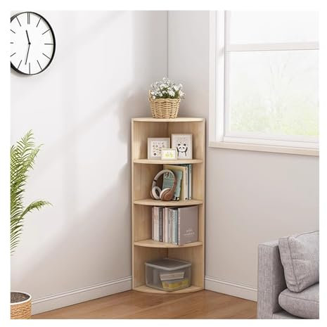 Bauernhaus Buffetschrank Eckschrank aus Massivholz, Bücherregal, Wand-Eckschrank, Boden- bis Deckenrandschrank, Wohnzimmer, Schlafzimmer, fächerförmiger Eckschrank, Lagerregal aus Kiefernholz Sideboar
