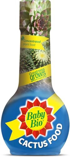 Baby Bio Cactus Plant Food 175ml Concentrated Fertiliser for Healthy Growth and Vibrant Blooms Makes Up to 70L Feed Strengthens Spines and Supports Succulents like Aloe Mammillaria Blue 1Pack
