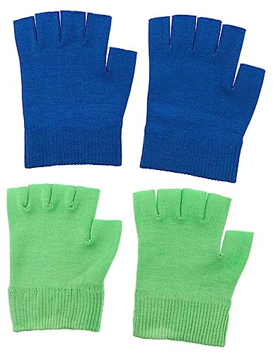 HONITANO 2 Paar Feuchtigkeitsspendende Handschuhe aus Gewebe mit Offener Fingerspitze für Handpflege und Nächtliche Anwendung gegen Hauttrockenheit