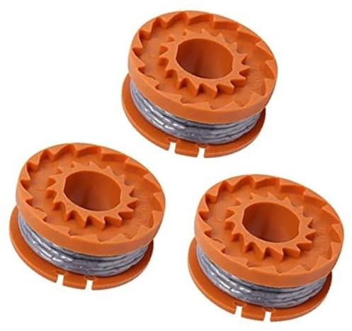 Jodriva Strimmer Spool Compatible with Spear and Jackson Grass Strimmer by, Spool Line Compatible with Spear Jackson S3630CT Strimmer Trimmer Pack of 3 Strimmer Spool Replacement