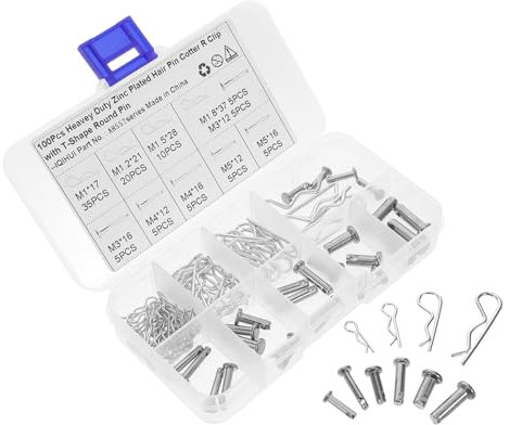 HAPINARY 100 Stück Langlebige Federstecker mit Sicherheitsverschluss für Anhänger und Automobile Hochpräzise Hitch Pins für Maschinenbau und Häufige Nutzung für Outdoor Anwendungen