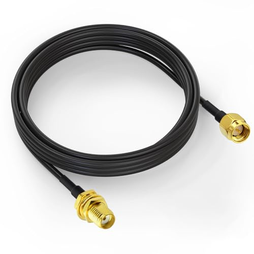 Superbat SMA ALSR100 - Cavo di prolunga per antenna WiFi, 5 m, da maschio a femmina, 50 ohm, per router 4G LTE, antenna GPS 4G 5G, modem gateway, scheda di rete PCIe, dongle USB RTL-SDR, dispositivo