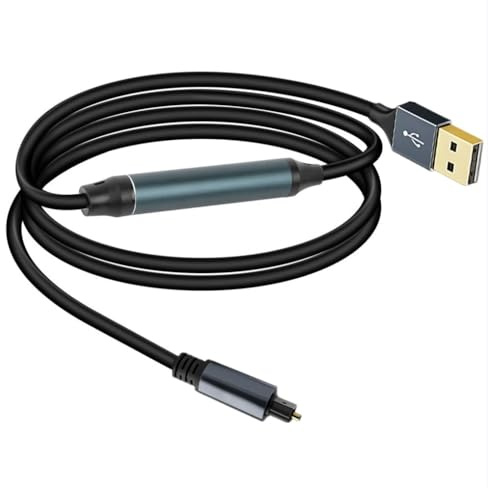 innov8 USB to Optical Audio Adapter – USB-A to TOSLINK SPDIF Digital Audio Converter with Built-in DAC – Supports PCM Stereo Output for TV, Soundbar, DAC, Audio Interface (3m)