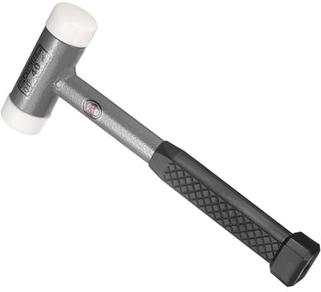 QUARKZMAN Mazo Golpe Muerto 11.81 Cabeza Nylon Doble Cara Empuñadura Acero Aleado Mazo Sin Retroceso Para Mejorasl Hogar Superficies Pulidas Instalación Equipos Materiales Negro
