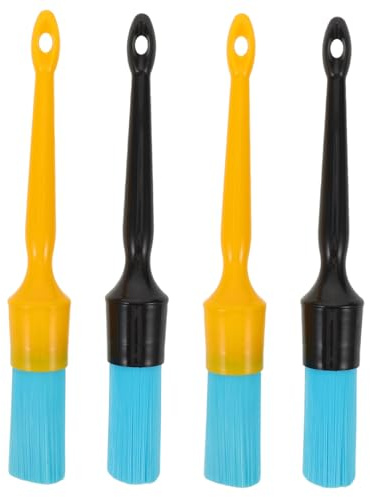 Ciieeo 4piezas Cepillo de Limpieza para Coches Cerdas de Nailon Antirayaduras Mango Cómodo Lavado y Cuidado de Llantas y Motores Detalles de Automóviles