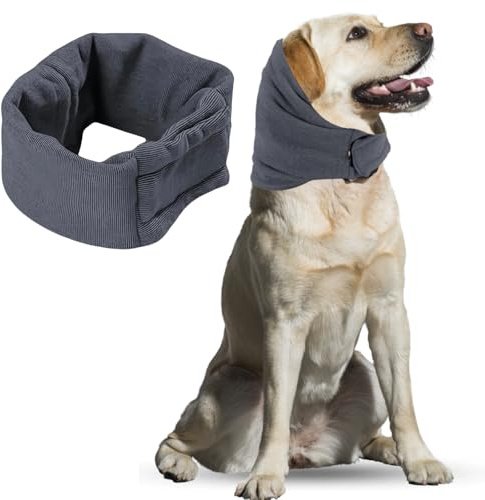 Dog Ear Protectors ，Adjustable Dog Snood for Winter Warmth, Ear Muffs for Dogs with Noise Reduction for Anxiety Relief, Warm Ear Covers for Bathing Grooming Comfort