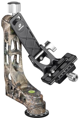 Leofoto PG-1 Camo Gimbal Head for Tripod Heavy Telephoto Lenses, Professional CNC Aluminum Alloy Camera Tripod Head,Arca-Swiss Clamp and 3/8-16 Mounting Hole, Max Load to 25kg/55.12lb (PG-1 Camo)