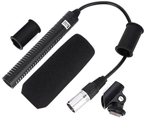 Rode Mic Clear, Rode Microfono Stabile, Microfono a Condensatore Stereo per Interviste con Telecamera Registrazione Video Nero Accessorio Audio per Fotocamera ad Alta Sensibilità