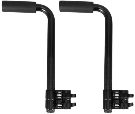 PAMINGONO 2pcs Push Wheelchair Handle Extenders with Ergonomic Stainless Steel Design, Reduces User Fatigue and Provides Secure Fit, Lightweight Accessories for Transport Chairs