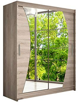 Mirjan24 Westa X Armoire à Portes coulissantes Moderne avec Miroir, Placard à Portes coulissantes