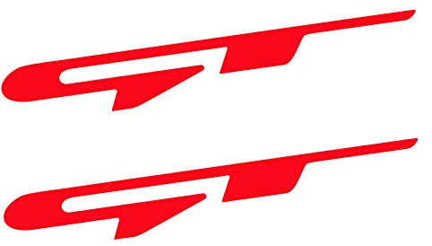 Finest Folia Juego de 2 Pegatina para Logotipo Delantero y Trasero, Adhesivo Autoadhesivo Ajuste Accesorios de Coche K136 (Rojo carmes)