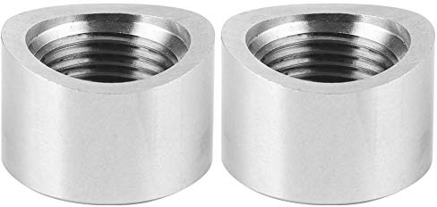 Qiilu Tappo per dado sensore di ossigeno, Tappo per sensore di ossigeno 2PCS Acciaio inossidabile SS304 M18 x 1,5 Filettatura interna con intaglio Accessorio per sensore di ossigeno O2