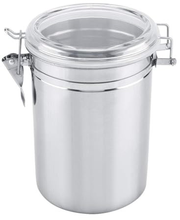 HERCHR Edelstahl Kaffeedose Luftdicht, kaffeebohnen aufbewahrung, kaffeebohnen behälter, 1800ml Edelstahl Kaffeekanister Zuckerbehälter Lebensmittellagerbehälter für Kaffeebohnen Kaffeepulver Tee