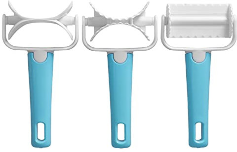 3 pezzi Taglierine rotanti per biscotti, Rullo in plastica per impasti, Affettatrice rotonda per fondant, preparare pasta ripiena e dolci da forno