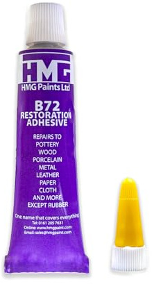HMG B72 Restaurierungskleber (14ml) - Reversibler Lösungsmittel-löslicher Kleber für Keramik, Fossilien und Kunstobjekte