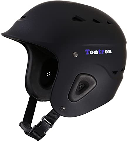 Tontron Adult Whitewater Kayaking Canoeing Watersports Helmet (Matte Black Diamond, Large)