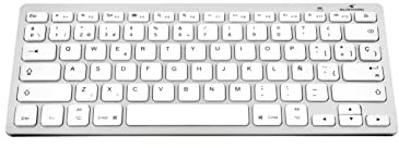 Bluestork Teclado inalámbrico Bluetooth para Mac, MacBook Pro, MacBook Air, iPad Air 4/3, iPad Pro 12.9/11, iPad Air/Pro/Mini, iPhone -Mini Teclado para Mac QWERTY con Ñ - Compacto y Ligero - New