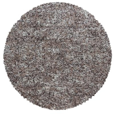 Vintage Stil Teppich Wohnzimmer Rund Teppich Kurzflor Meliertes Design Esszimmer Schlafzimmer Flur Küchenteppich Weich & Flauschig Pflegeleicht in Farbe: Beige, Grösse: 80 cm Rund