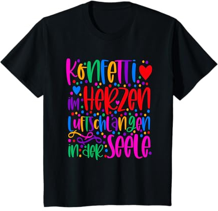 Konfetti im Herzen - Karneval Fastnacht Fasching Party Motto T-Shirt