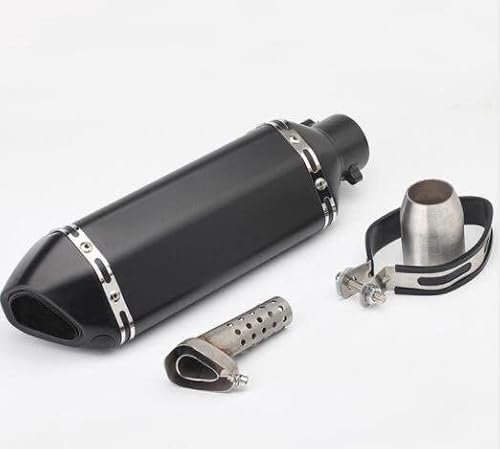 TUHBCX Motorräder Auspuffanlage 36–51 Mm Universal-Motorrad-Ak-Auspuff Modifiziertes Schalldämpfer-Rohr Scooter Pit Bike Dirt Motocross Für Yamaha R1 Für ER6N Für CBR250R Schalldämpfer(4 370mm)