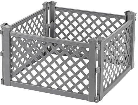 Greenfields 4 Pack Garden Border Fence Panels - Decorative Plastic Lawn Edging for Paths Borders - Durable UV-Stabilized Polyurethane Weatherproof Fencing Panel L60 x D2 x H36cm, No Tools Required