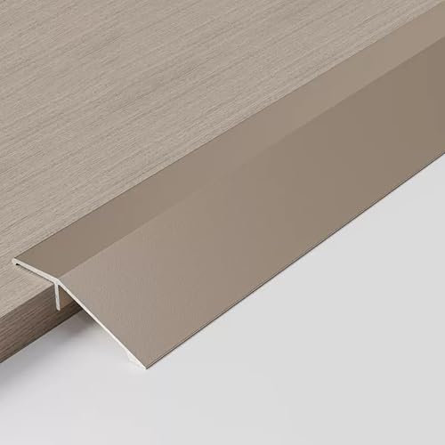 Raouoae Übergangsprofil Für Bodenfugen Von 3 * 90cm Aluschiene Übergangs-Schiene ÜBergangsleiste Bodenübergangsstreifen, Höhenausgleich 3-15mm/6-20mm/10-40mm(Roségold,Breite: 35 mm)