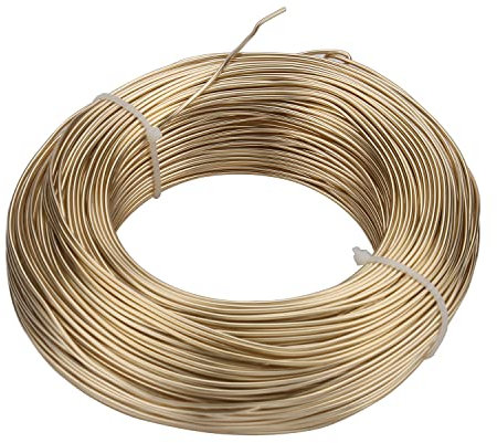 VONCYKI Aluminiumdraht, 1 mm, 1,2 mm, 1,5 mm, 2 mm, 2,5 mm, 3 mm, vergoldet, biegsam, flexibel, Basteldraht für Schmuckherstellung, Perlenstickerei, Blumen (Roségold, 1,2 mm ca. 10 m)