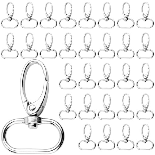 Pyroclasia Schlüsselanhänger D-Ringen,Schwenkverschluss Schlüsselanhänger Set 360° Drehbar Karabinerhaken Für Lanyard Handwerk
