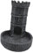 Dickly Torre dei Dadi con Vassoio da Parete Intagliato Vassoio da Lancio dei Dadi Decorazione del Tavolo in Resina Gioco di Ruolo da Tavolo, Nero Grigio