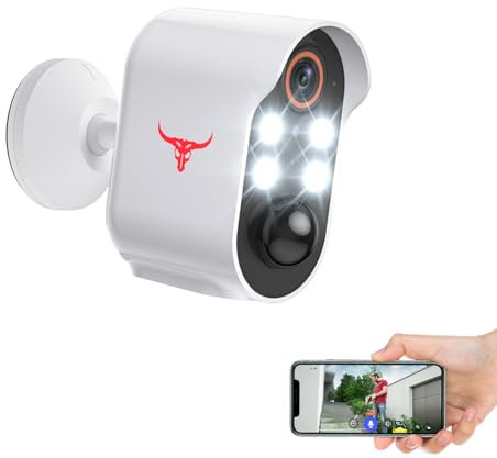 Novaquill 1080P Wireless Security Camera, AI Human Detection, Cloud Storage, 2.4GHz Wi-Fi Support, 2-Way Audio, Outdoor Surveillance Bullet Cam, Color Night Vision