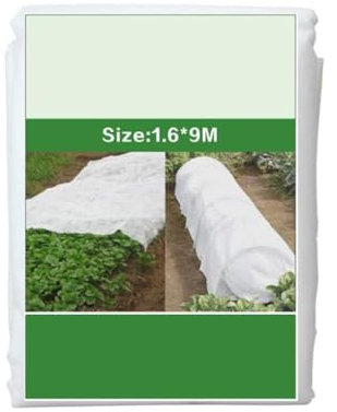 CUEMOON Wintervlies für Pflanzen, Vlies Pflanzen Winter Wasserdurchlässig, Pflanzenvlies Winterschutz 1,6 x 9 m, Abdeckvlies, Insektenschutz Vlies für Beete zum Schutz vor Frost & Schädlingen