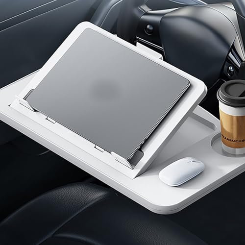YERUNGT Autositzorganisator mit Faltbar Tisch, Auto Reisezubehör Organizer, mit Klapptisch Tablet Fach, Wasserdichter Rücksitzschutz für Kinder, Auto Rückenlehnenschutz(White)