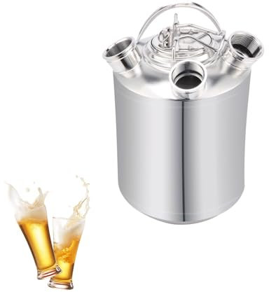 Tonneau de nettoyage de bière en acier inoxydable, 10 L, 3 têtes, couvercle de récipient de nettoyage de fût de bière, récipient de nettoyage pour brassage à la maison